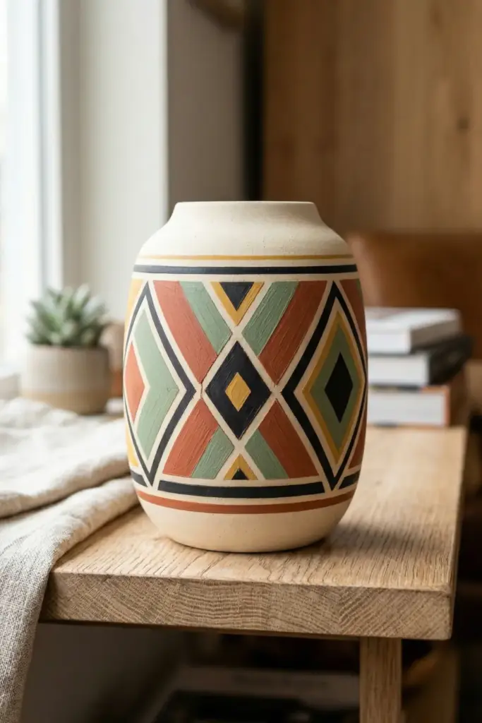 Abstract Tape Resist Vase