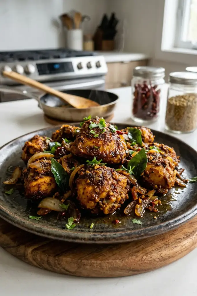 Andhra Spicy Chicken Fry (Kodi Vepudu)