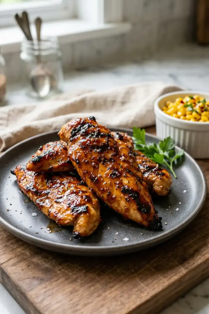 Baked BBQ Glazed Strips