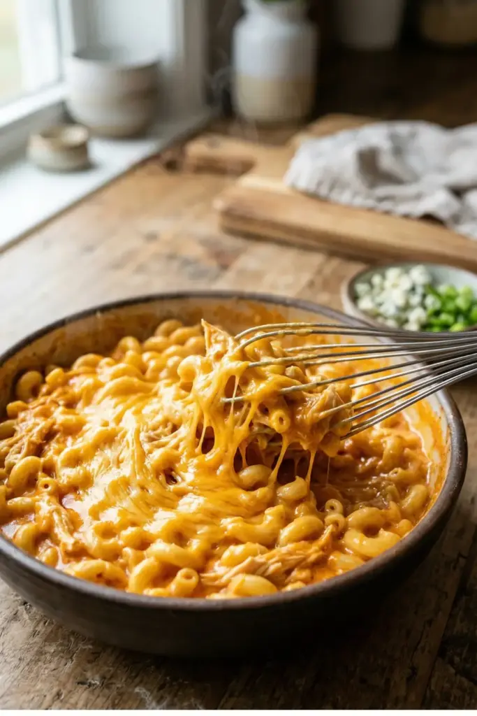 Baked Buffalo Chicken Mac and Cheese