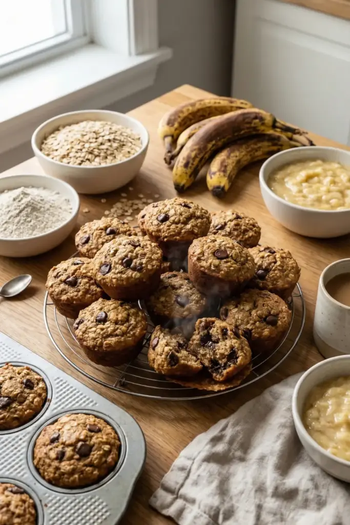 Banana Oat Breakfast Muffins
