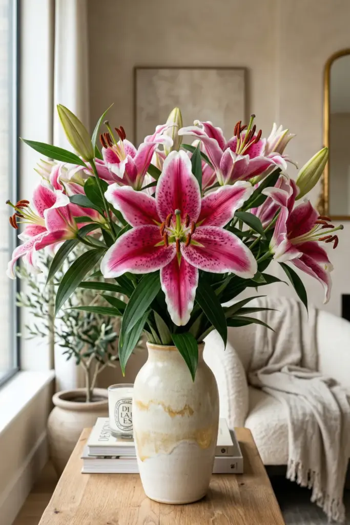 Bold Stargazer Lilies