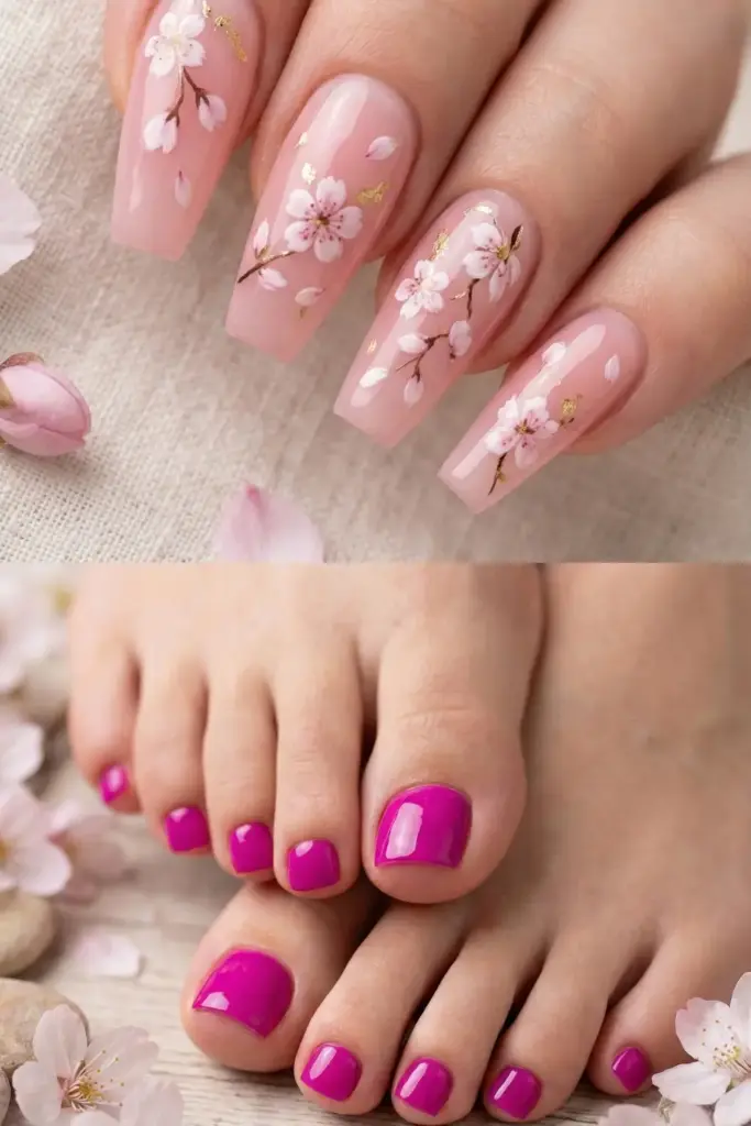 Cherry Blossom Pink and Magenta