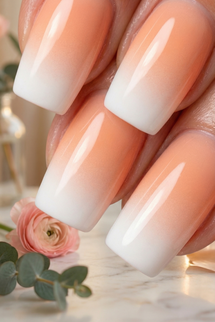 Classic Peach to White Fade