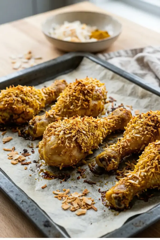 Coconut Curry Crusted Drumsticks