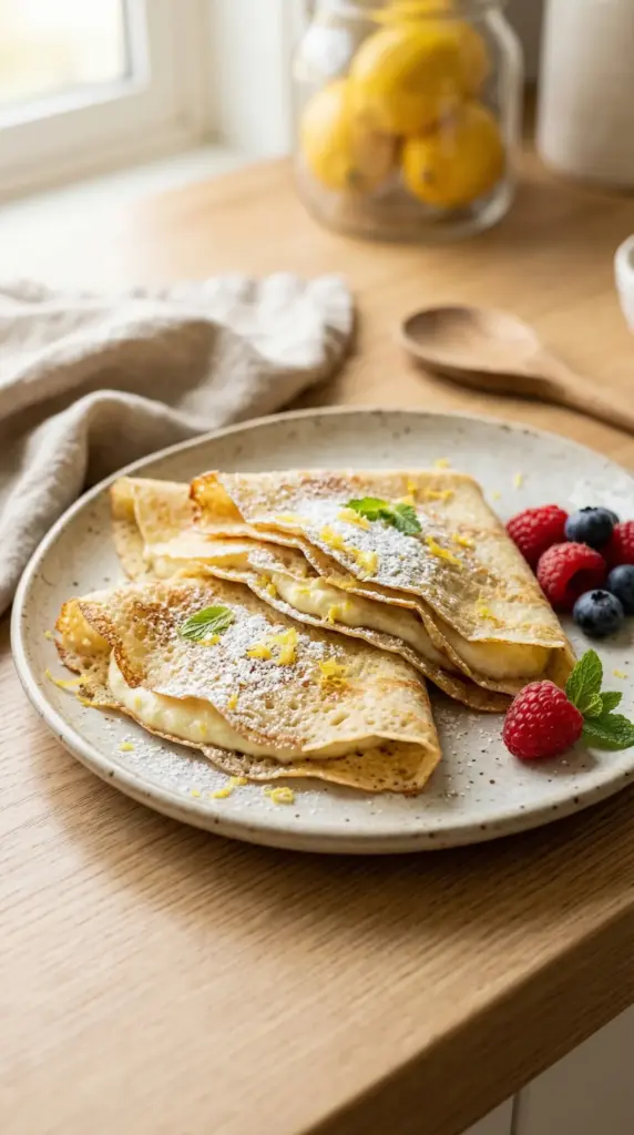 Coconut Flour Lemon Crepes