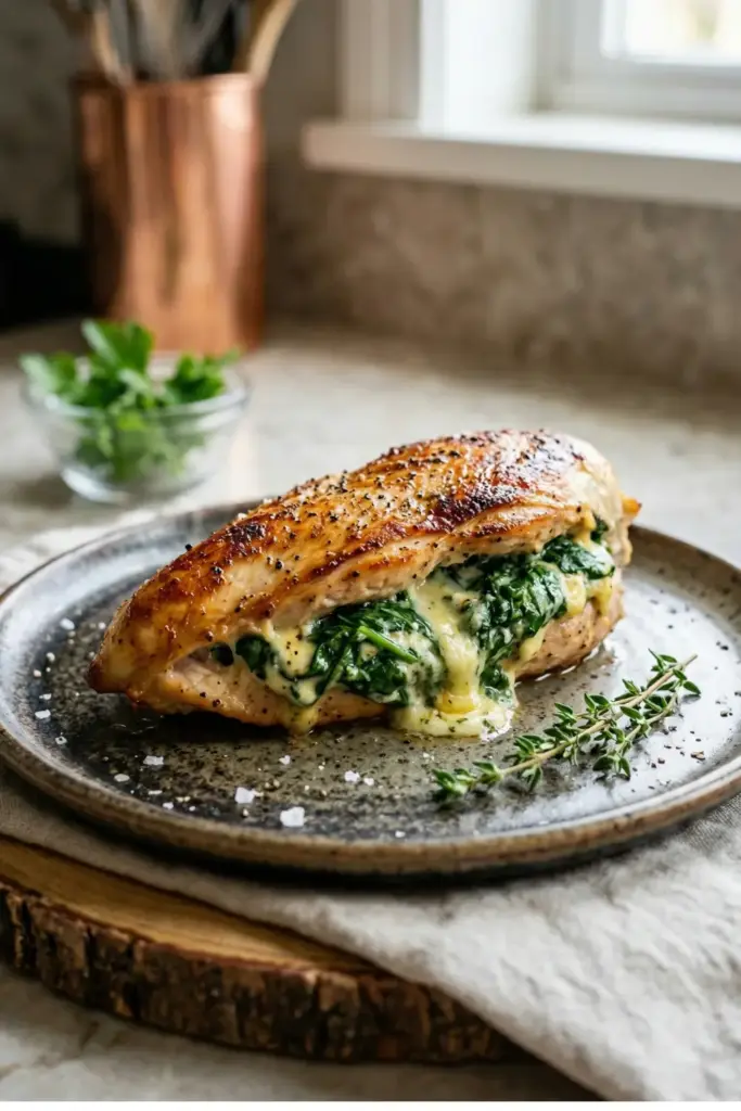 Creamy Spinach Stuffed Chicken