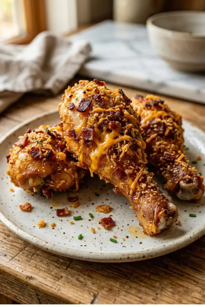 Crispy Cheddar Cheese & Bacon Drumsticks