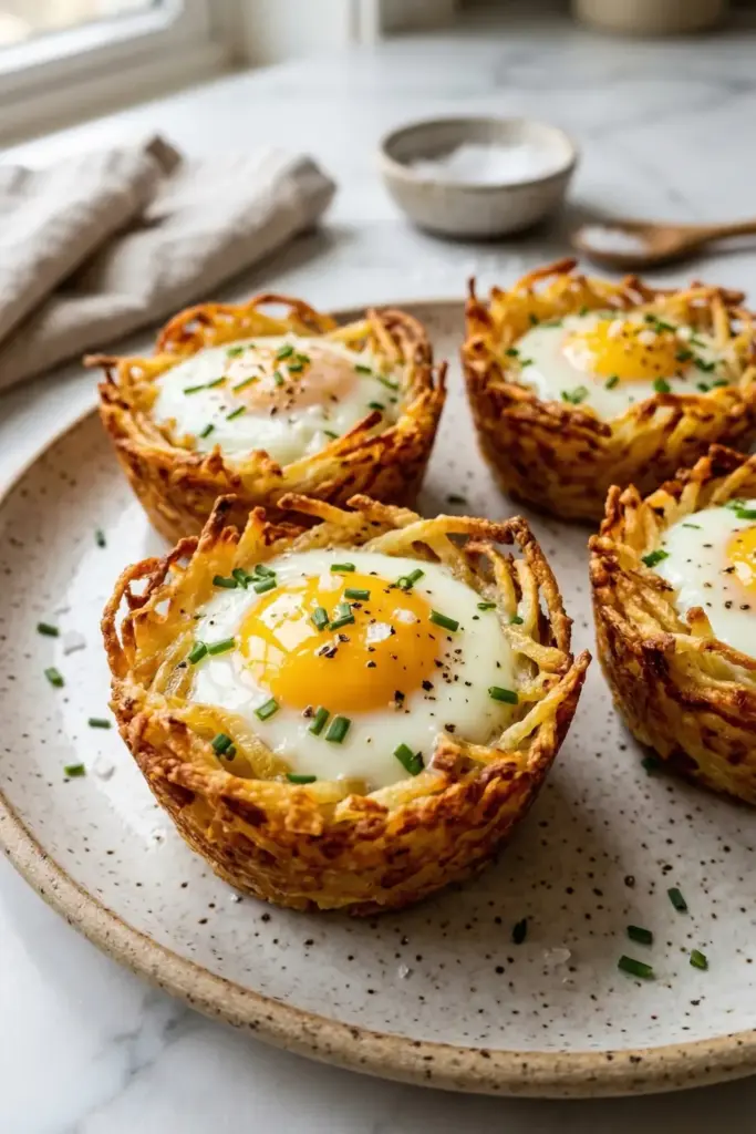 Crispy Hash Brown Egg Nests