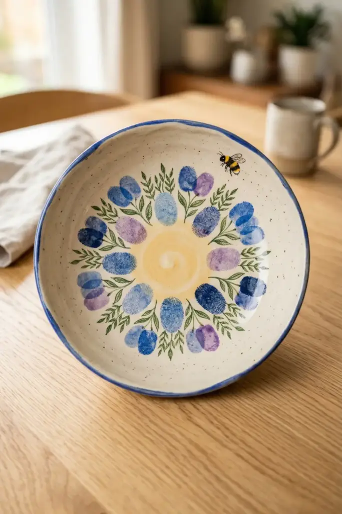 Floral Fingerprint Bowl