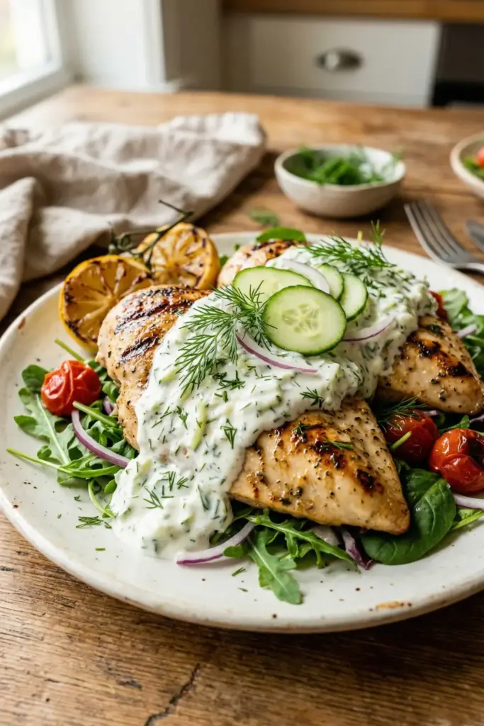 Greek Tzatziki Smothered Fillets