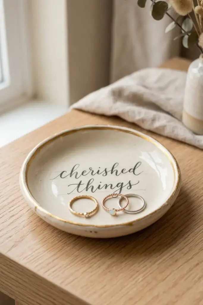 Hand-Lettered Jewelry Dish