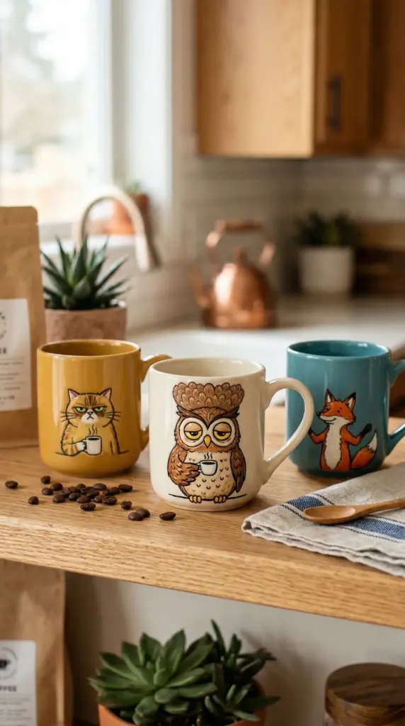 Hand-Painted Coffee Mugs