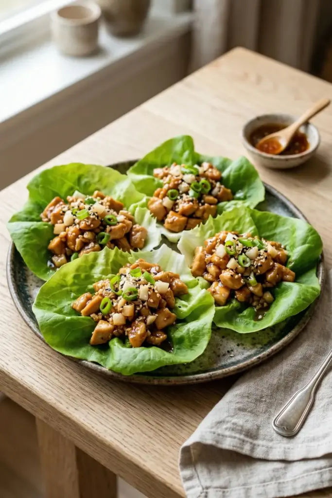 Honey Garlic Lettuce Wraps