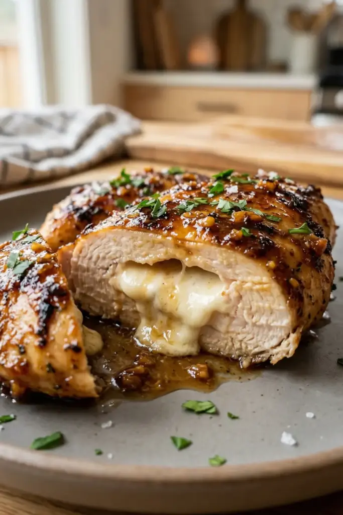 Honey Garlic Stuffed Breasts