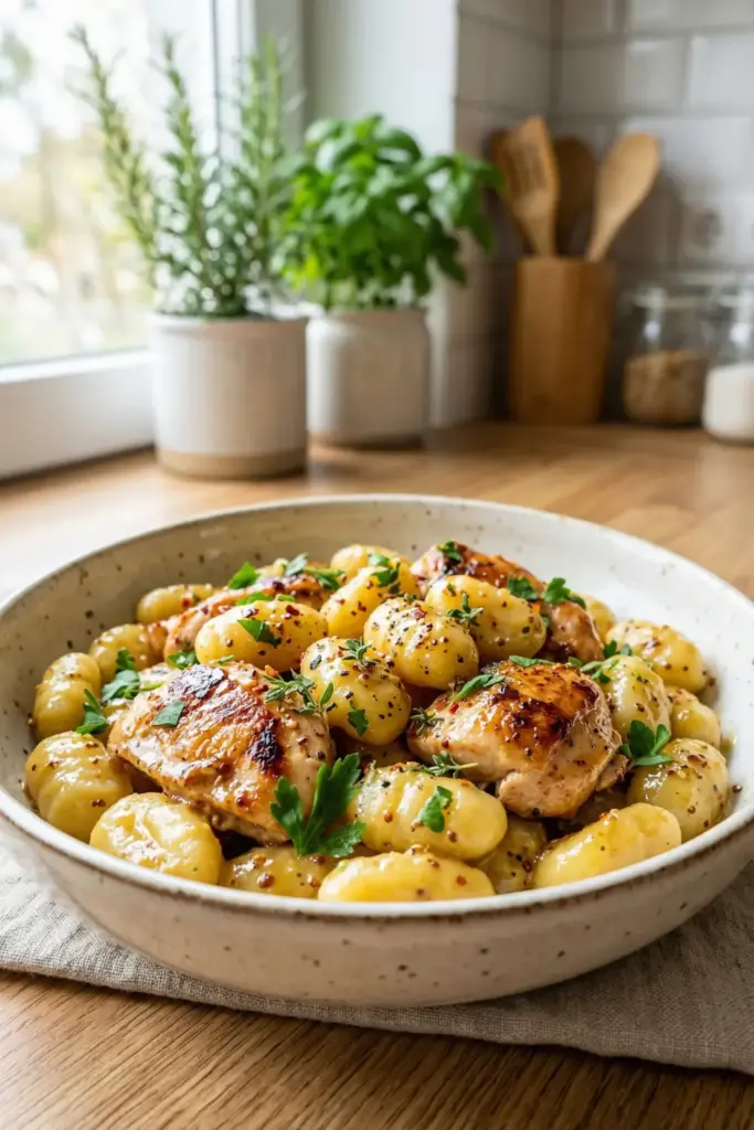 Honey Mustard Chicken Gnocchi