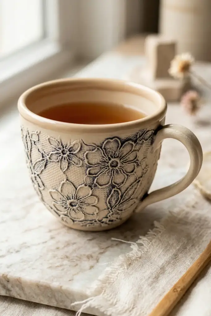 Lace Patterned Teacup