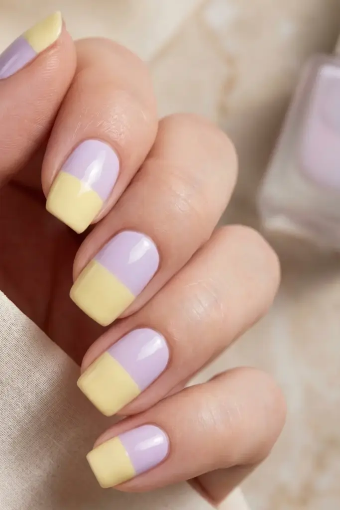 Lilac and Lemon Color Block
