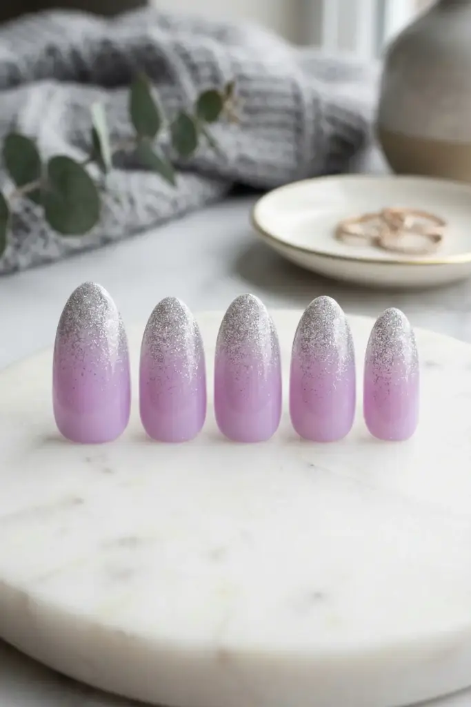 Lilac to Silver Sparkle