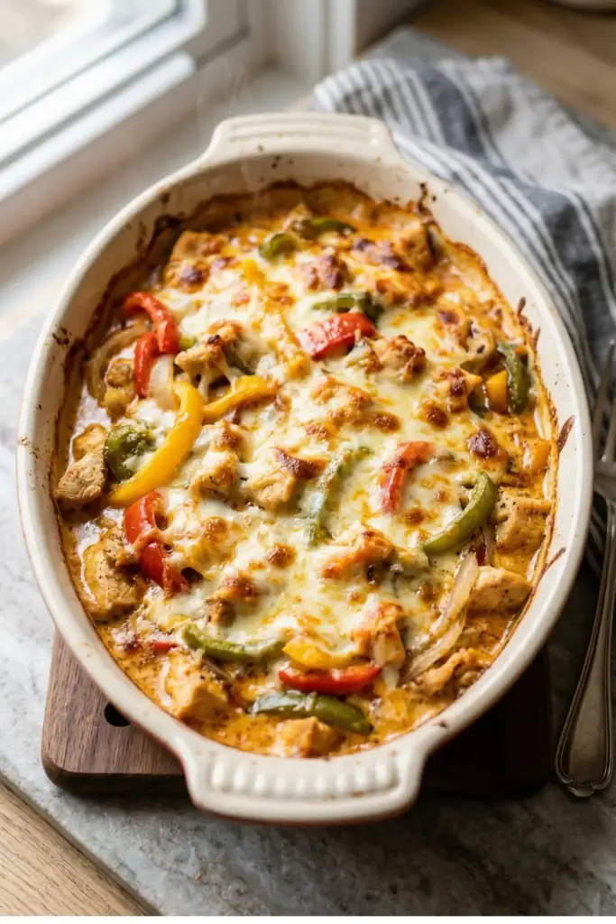Low-Carb Keto Chicken Fajita Casserole