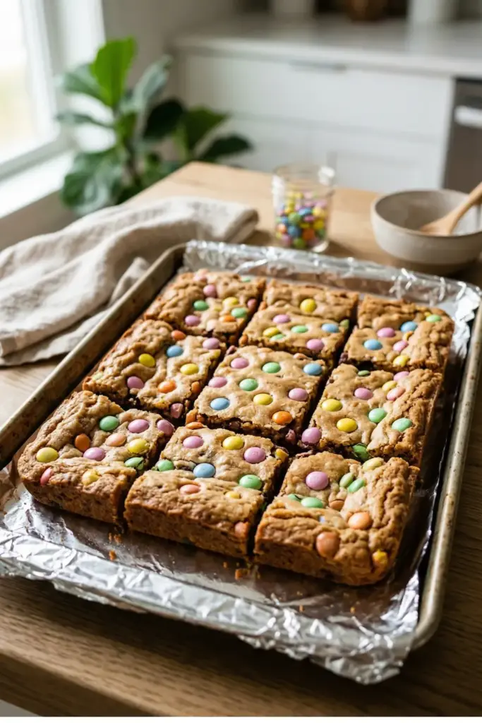 M&M Cookie Bars