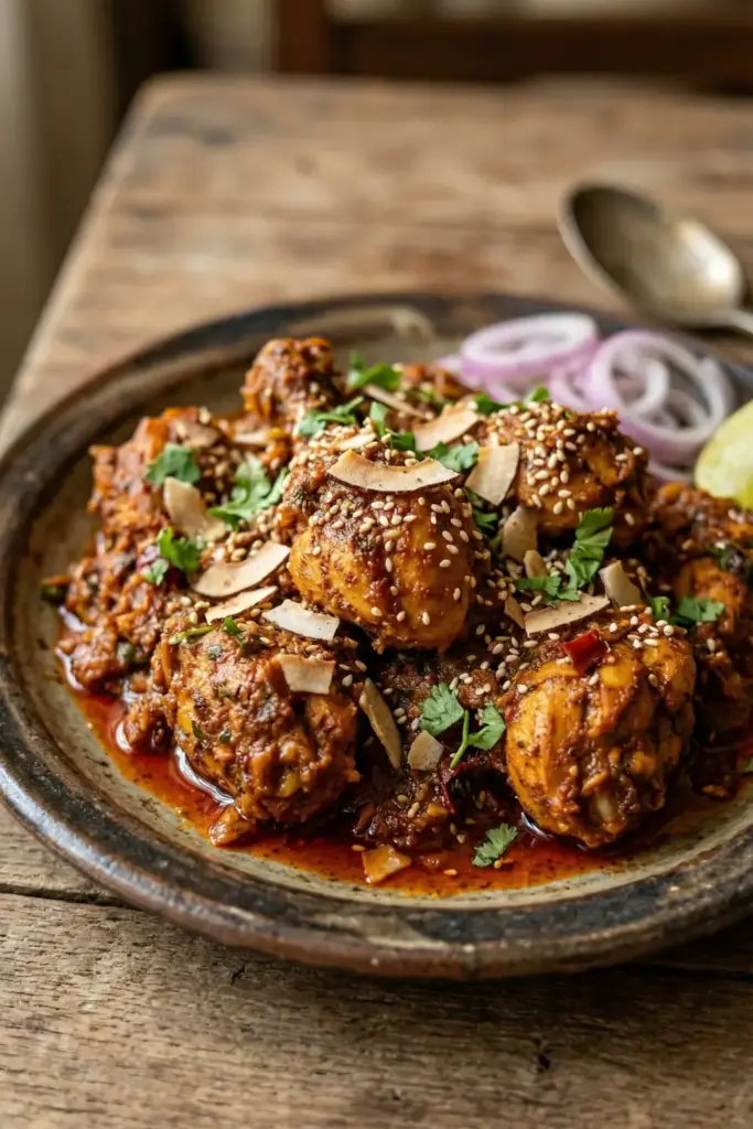 Maharashtrian Kolhapuri Chicken Sukka
