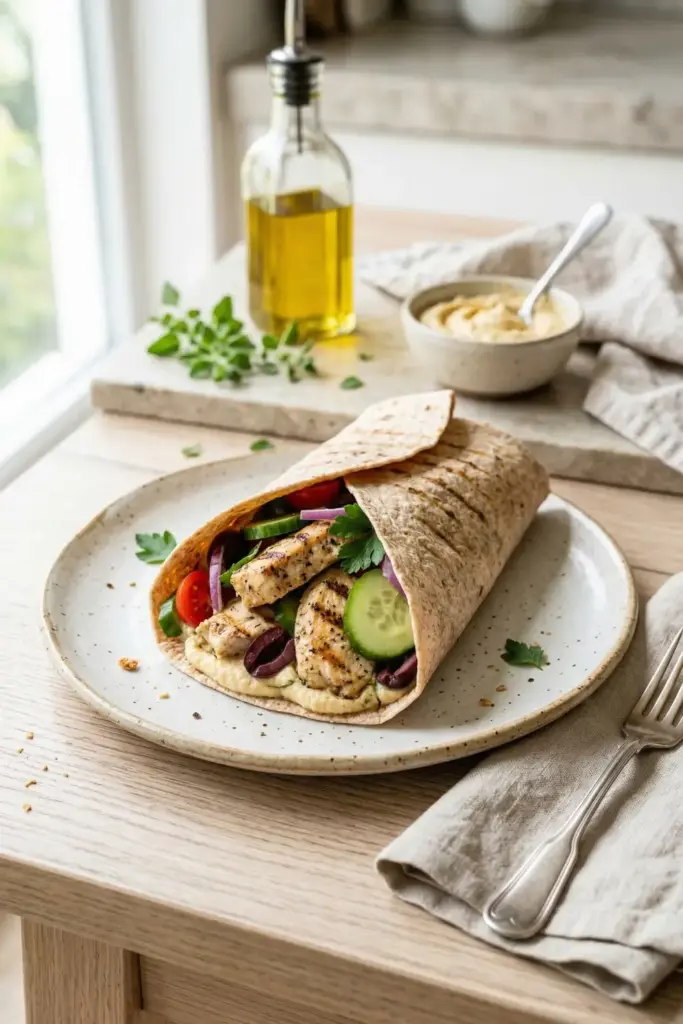 Mediterranean Chicken Wraps