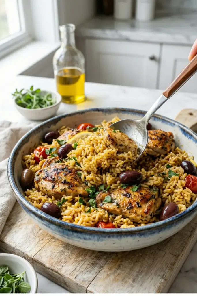One-Pot Mediterranean Chicken and Rice