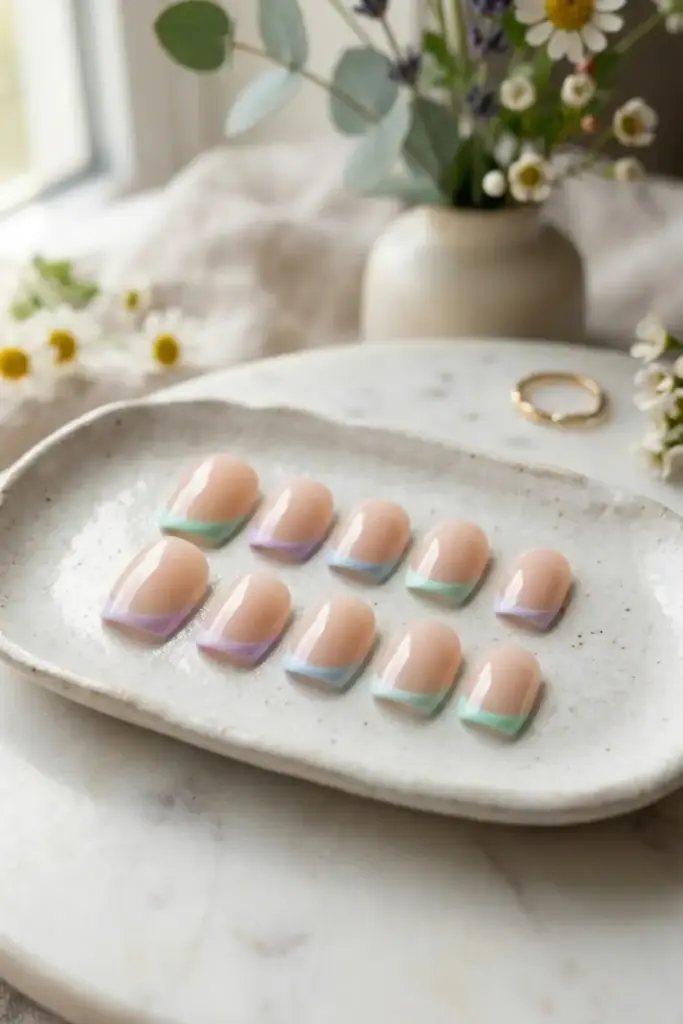 Pastel French Tips