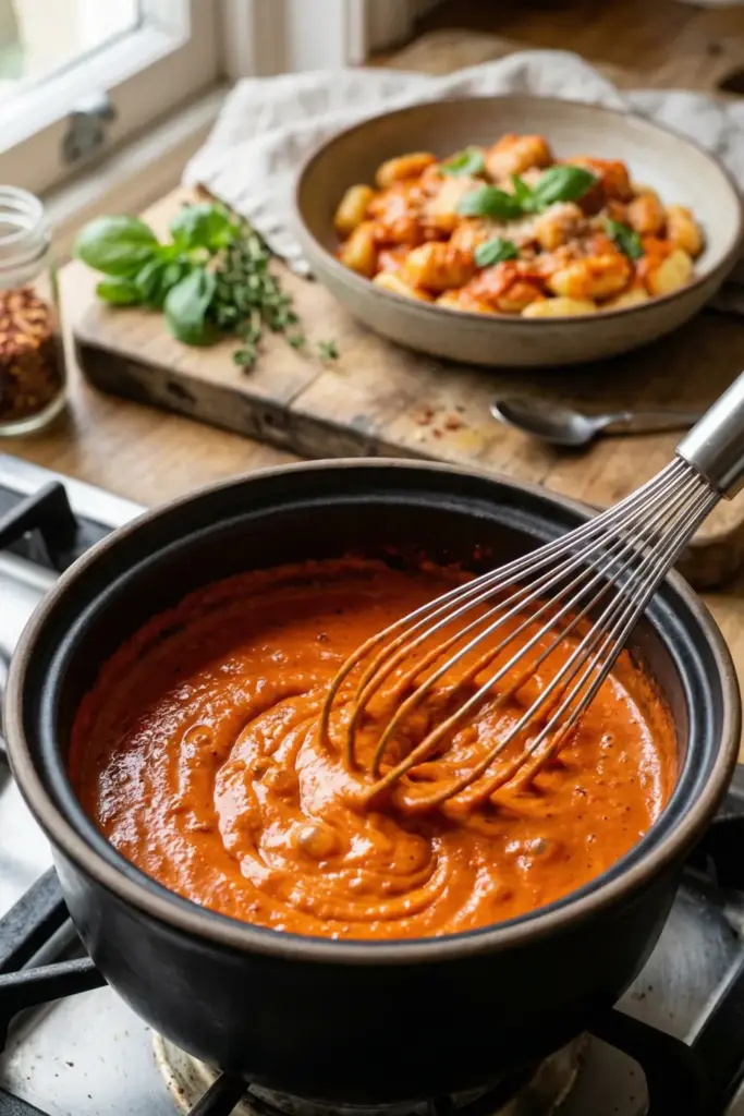 Roasted Red Pepper Chicken Gnocchi