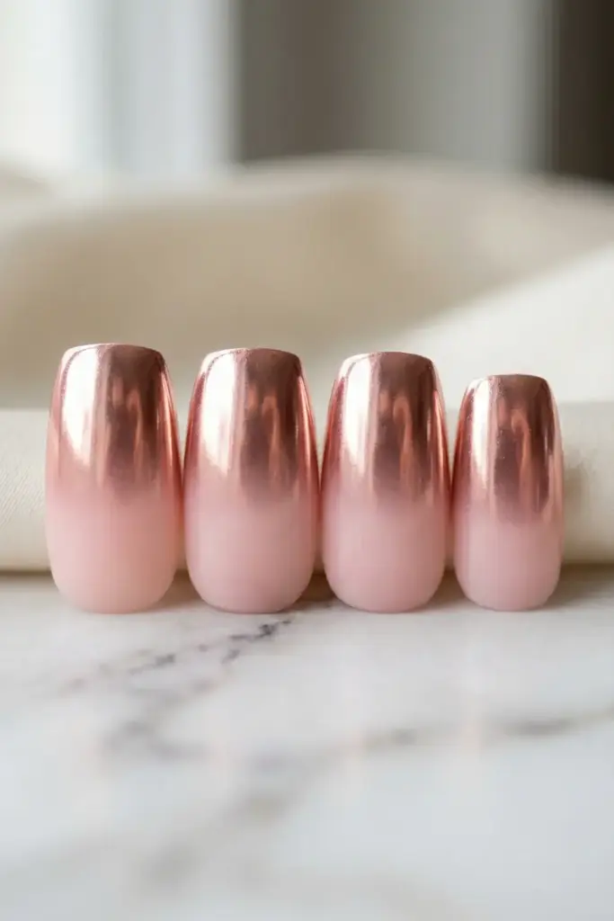Rose Gold Chrome Ombre