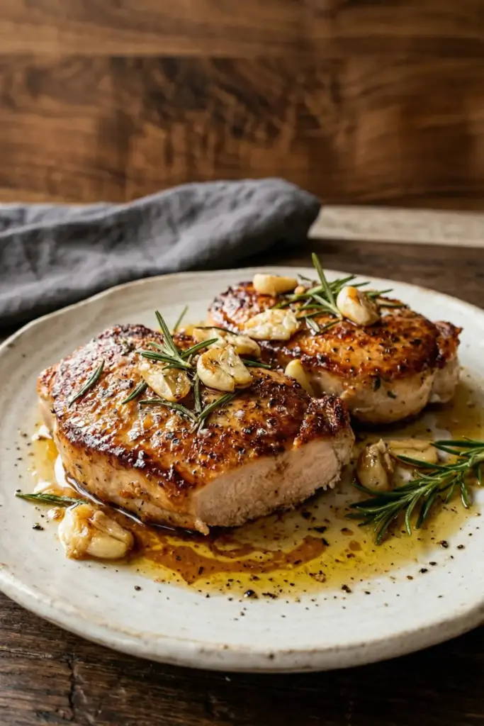 Rustic Garlic Rosemary Chops