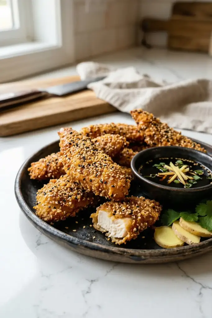 Sesame Ginger Chicken Fingers