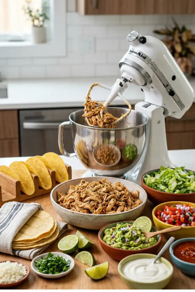 Shredded Chicken Taco Bar