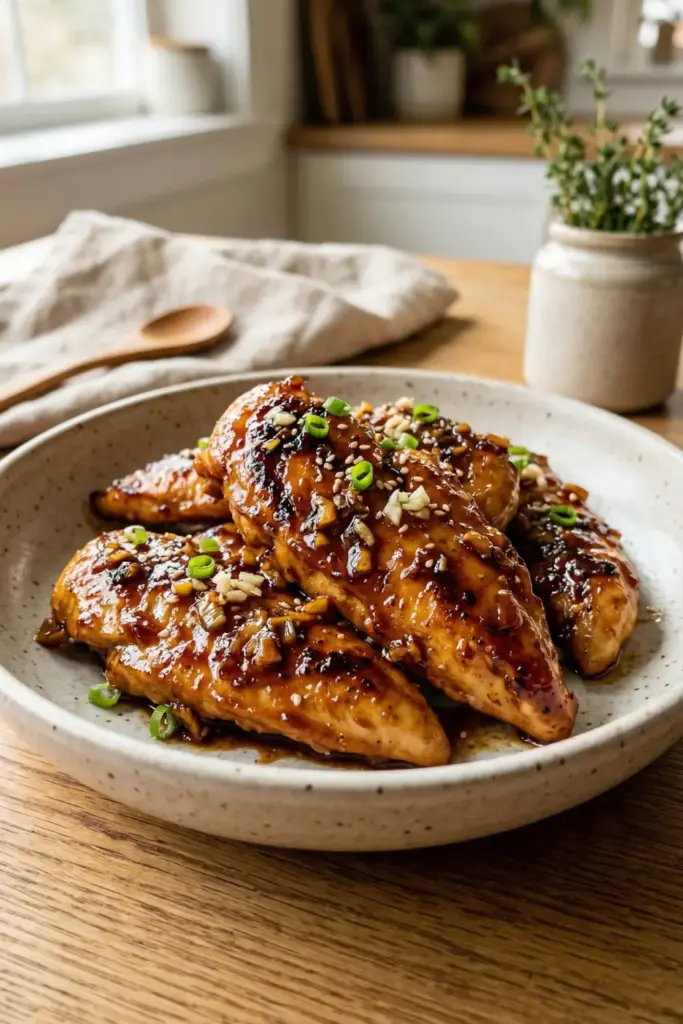 Simple Garlic Soy Glazed Tenders