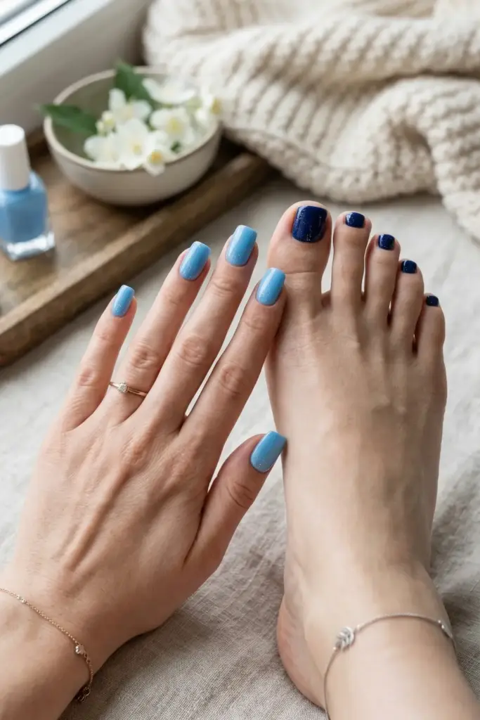 Sky Blue and Navy Anchors