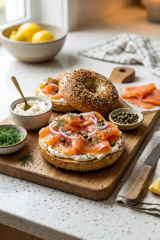 Smoked Salmon Bagel Board