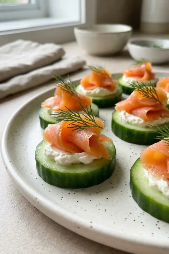 Smoked Salmon Cucumber Bites