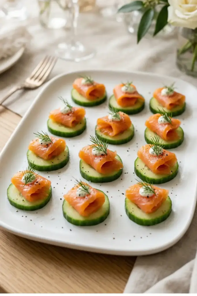Smoked Salmon and Cucumber Bites
