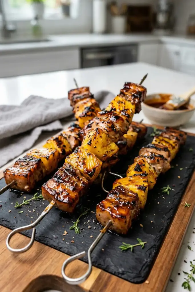 Smoky BBQ Pineapple Skewers