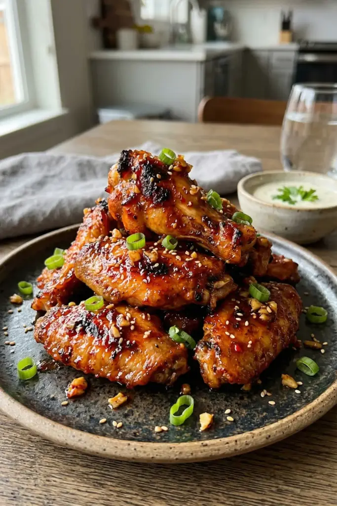 Spicy Garlic Sriracha Wings