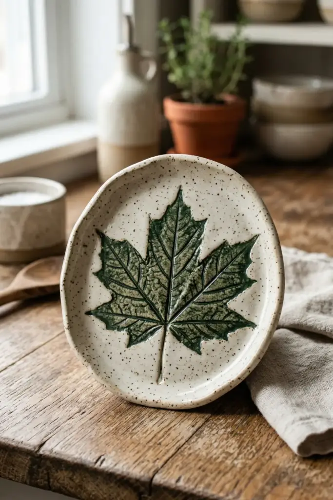 Stamped Leaf Spoon Rest