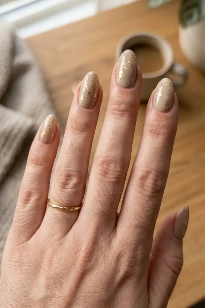 Subtle Gold Foil Splatters