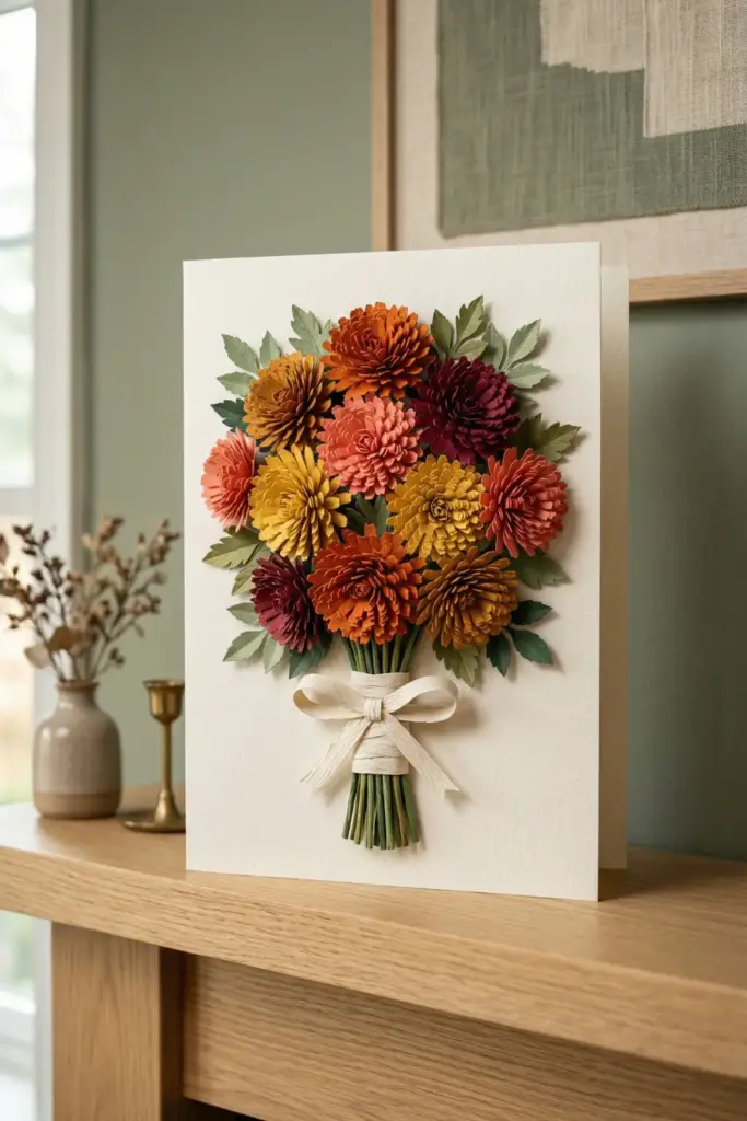 The 3D Paper Bouquet Card