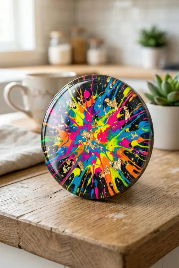 The Abstract Splatter Coaster