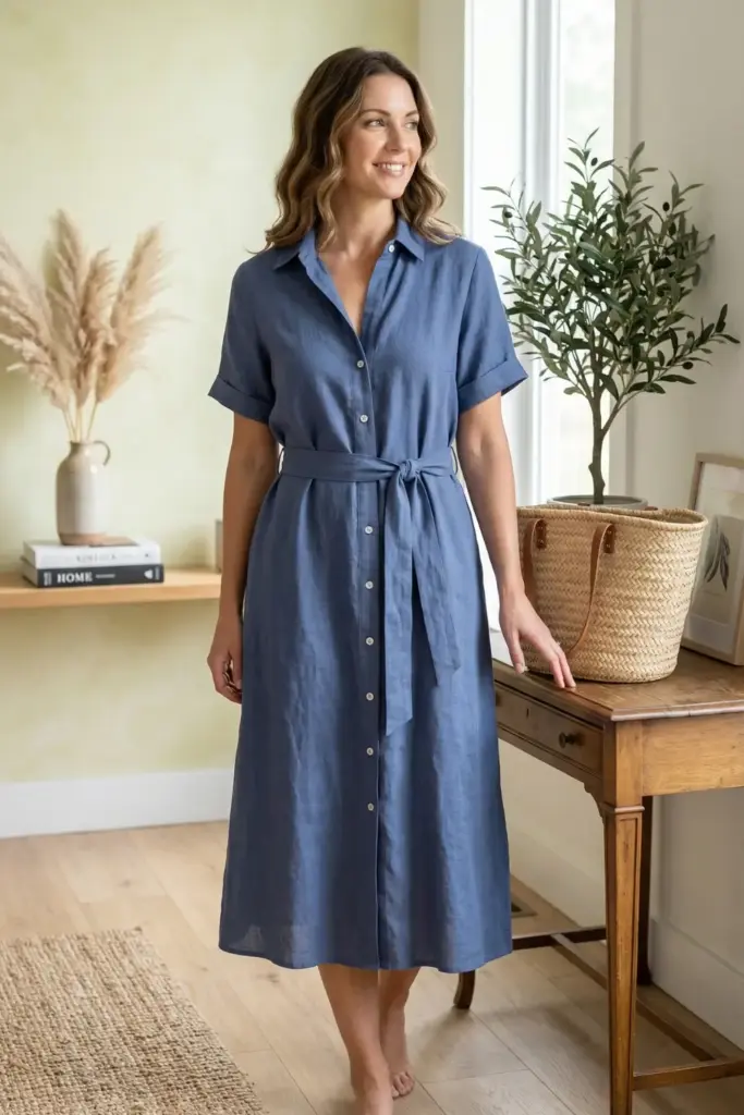 The Belted Shirt Dress