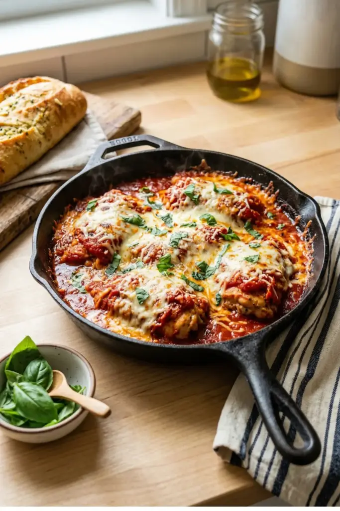 The Extra-Saucy Skillet Bake