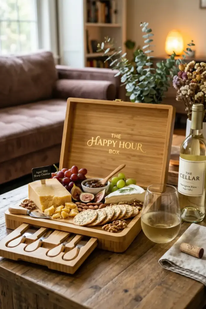The "Happy Hour" Wine and Cheese Box