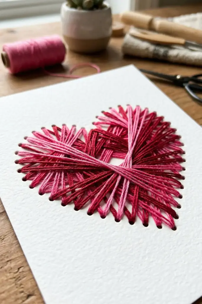 The String Art Heart Technique
