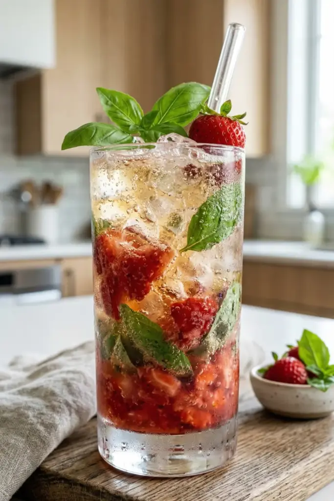 The Sweet Strawberry Basil Cooler